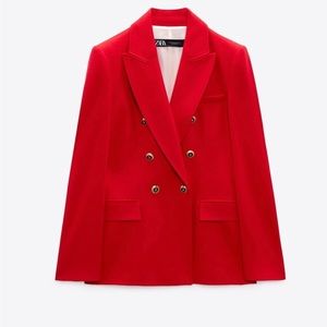 Zara red blazer